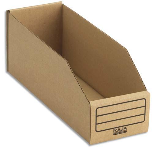 Emballage paquet de 50 bacs à bec de stockage en carton brun - dimensions : l10,1 x h11,2 x p30,1 cm_0