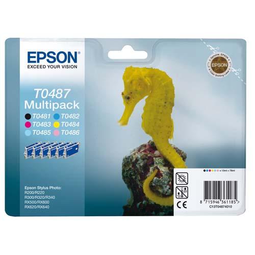 Epson pack de 6 cartouches couleurs jet d'encre c13st0487401_0