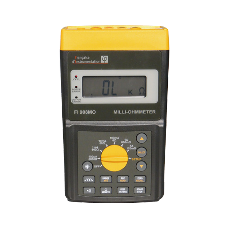 FI908MO - Micro-milliohmmètre portable 5 A avec résolution 1 µΩ et mesures Kelvin en 4 fils_0