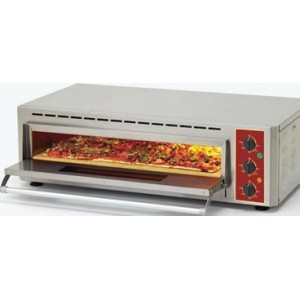 Four à pizza & bruschetta professionnel - 1 chambres 660 x 430 - quartz infrarouge avec pierre réfractaire_0