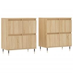 Helloshop26 - Buffet bahut commode armoire meuble de rangement organisateur cuisine salle de séjour salons lot de 2 sonoma bois 02_0036831 - 30002130_0