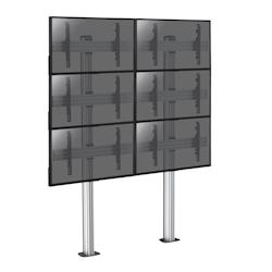 KIMEX Support sur pieds mur d'images pour 6 écrans TV 45''-55'' - A visser - gris 3700685417175_0