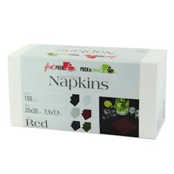 Packnwood FHC - 200Pcs - Serviette cocktail coton rouge 20x19,5 cm - textile recyclable 210SVCC20RD_0