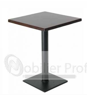 Table de restaurant - Plateau en bois massif hévéa - Dimensions sur mesure - Teintes au choix_0