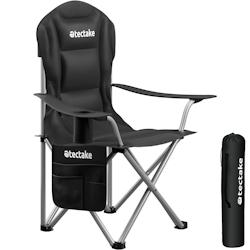 TecTake GmbH tectake Chaise de camping rembourrée pliable MTX  noir - 405193 - noir acier 405193_0