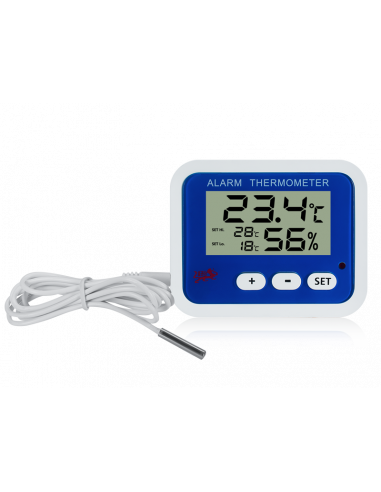 Thermomètre hygromètre digital sonde externe avec alarme E603_0