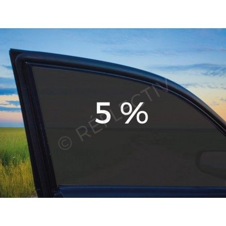 Aut s05 - film pour vitre voiture - cel adhesif - noir transparent