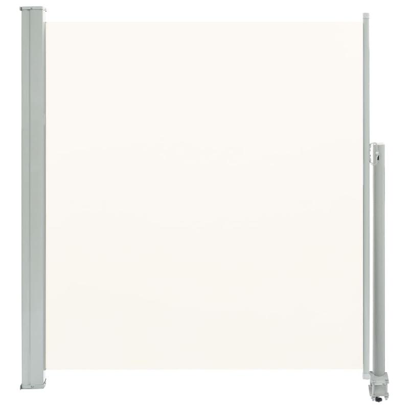 AUVENT PARAVENT STORE BRISE-VUE LATÉRAL RÉTRACTABLE DE PATIO JARDIN TERRASSE BALCON PROTECTION VISUELLE ÉCRAN DE PATIO 140 X 300 CM BLANC CASSÉ 02_0007226_0