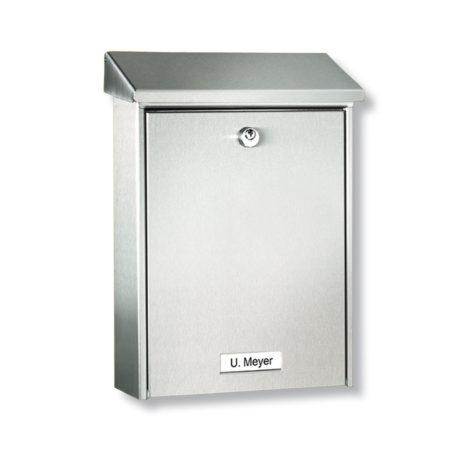 Boîte aux lettres compacte en acier inoxydable Hannover - format DIN B5 - vernis de protection transparent_0