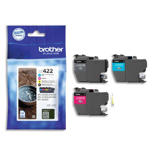 Brother pack de 4 cartouches jet d'encre LC422VAL - Noir, Cyan, Magenta, Jaune pour MFC-J6540DW_0