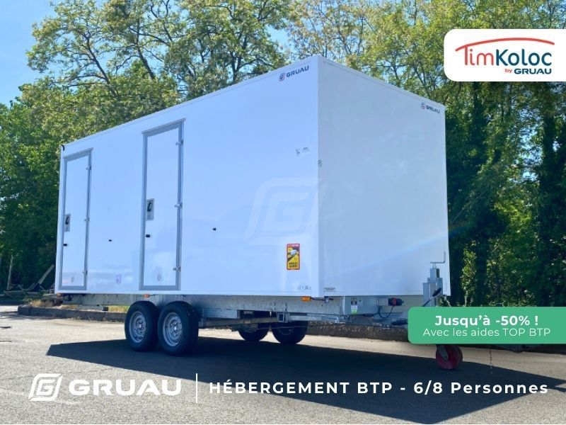 Intérieur spacieux de la roulotte de chantier 11,5 m²