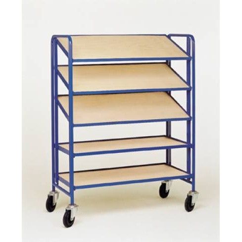 Chariot porte bac - Manuest - sans bac avec supports bois inclinables - 1240 x 610 mm_0