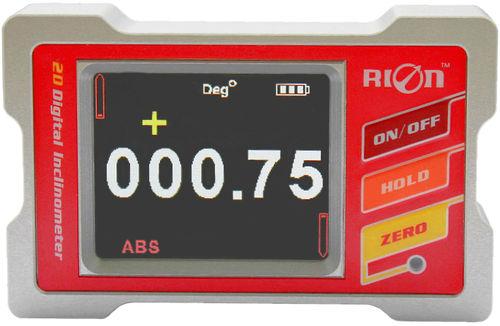 Inclinomètre numérique 1 axe, +-180°, +-0.05°/+-0.01°, °/mm, 2 aimants - RIODMI410_0