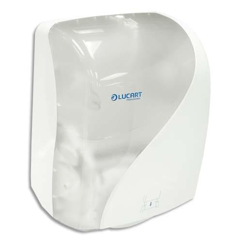 Lucart distributeur identity hands blanc transparent en abs, pour essuie-mains, l40 x h25,1 x p30,5 cm_0
