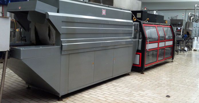 Modèle SWM350 - Fardeleuse en acier peint avec EF Sealing et tunnel de rétraction_1