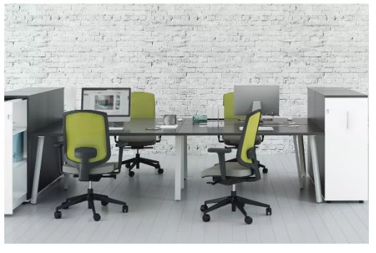 Ogi-A - Bureau bench open space 2, 4, 6 personnes - Plateau mélaminé 28mm - Options de câblage_0