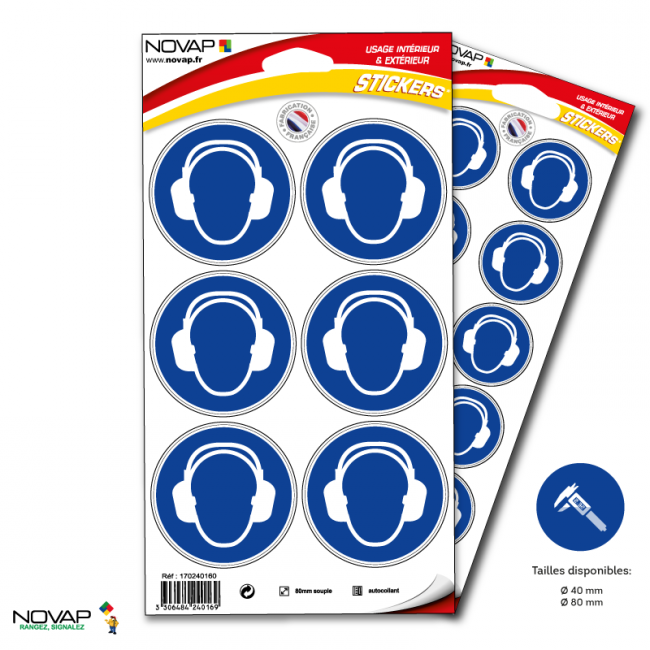 Planches de 10 panneaux adhésifs ronds diamètre 40 mm obligations - PADRPN-NV01/OCAB_0