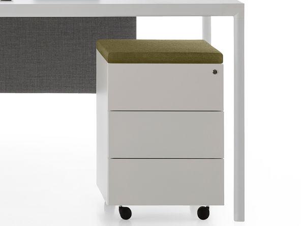 Caisson mobile métallique 3 tiroirs Sui - Inclass - avec serrure et système anti-basculement_0