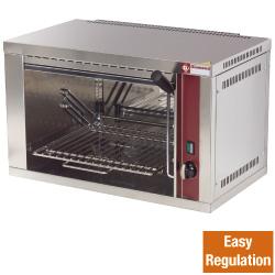 Salamandre électrique ST40A/D-N - grille réglable avec résistance blindée et châssis inox_0