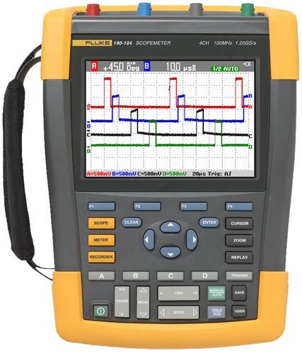 Scopemeter 4 voies isolées - 100MHz, 1.25 Gech/s, Connect-and-View™ - FLU190-104 - Fluke_0