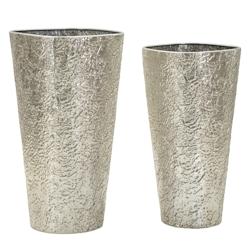 Set de 2 pots de fleur en métal argenté Argelux Mauro Ferretti - argenté métal 0421300000_0