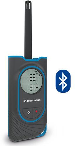 Thermo-hygromètre portable - sonde attachée - 0-100%hr, -20-+60°c - bluetooth, app sm - SANSI-HH3_0