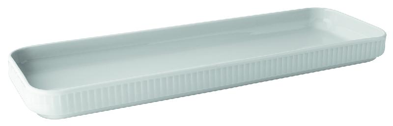 PLAT RECTANGULAIRE BLANC PORCELAINE 360 MM PLISSE PILLIVUYT