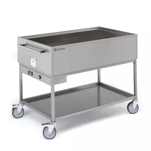 Bain-marie sur chariot BMC-411 - 4 x GN 1/1 - 1500 x 640 x 900 mm - 230/50-60/1 - résistance 2000 W_0