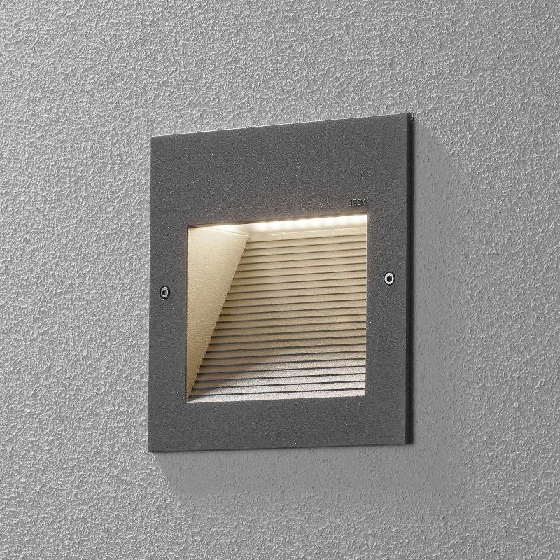 BEGA 24202 APPLIQUE ENCASTRÉE LED 3 000K, ARGENTÉE