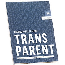 BLOC PAPIER CALQUE 'TRANSPARENT', A4, 50 FEUILLES - LOT DE 3