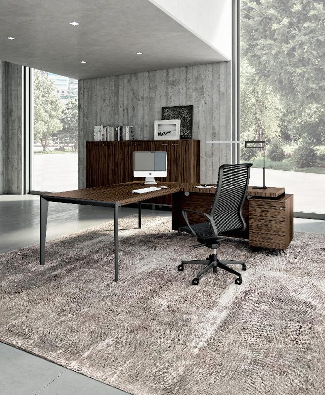 Bureau d'angle X9 finition ébénisterie- Officity - 192, Droite, Orme gris_1