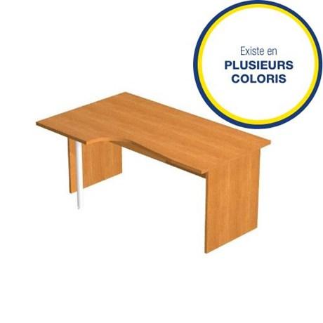 BUREAU OPÉRATIONNEL 90° GAUCHE PIEDS PANNEAUX MAIA 160 CM (COLORIS AU CHOIX)