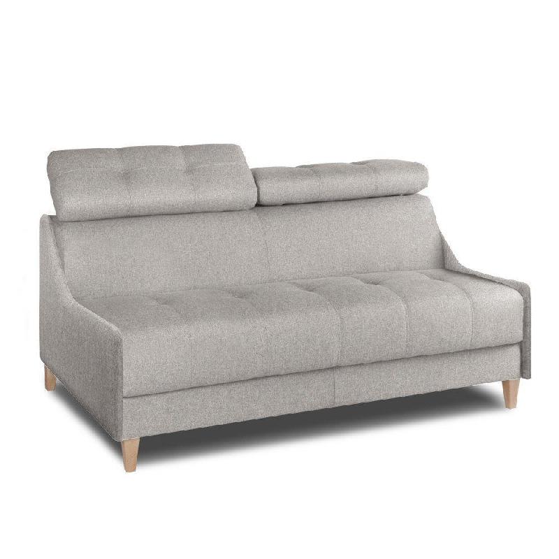 Canapé hôtellerie Divano convertible - ouverture express - matelas 16 cm - sommier à lattes Renatonisi - tissu tweed gris silver_0