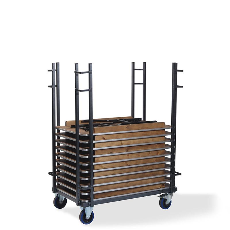 CHARIOT DE TRANSPORT, POUR LES TABLES DE BANQUET RECTANGULAIRES