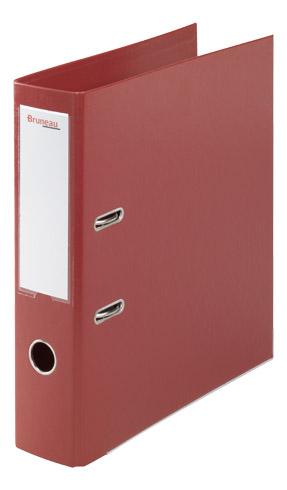 CLASSEUR À LEVIER CARTONNÉ BRUNEAU A4 MAXI - DOS 7,2 CM BORDEAUX