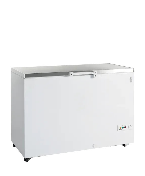 Congélateur coffre porte pleine inox créme glacé 385 litres - PFR405S SL_0