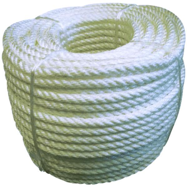 CORDAGE POLYPROPYLENE 6MM 3T.BLANC BOBINE 250M