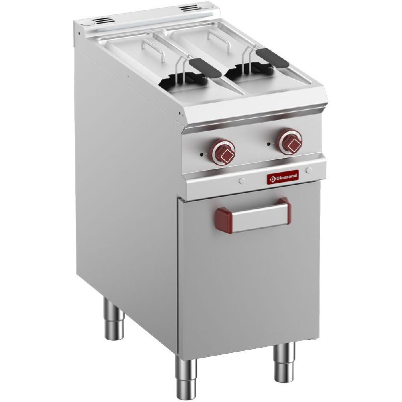 Diamond - Friteuse électrique 2 cuves de 7 litres sur armoire - réf. E7/F2V7A4-N - inox AKS-E7/F2V7A4-N_0