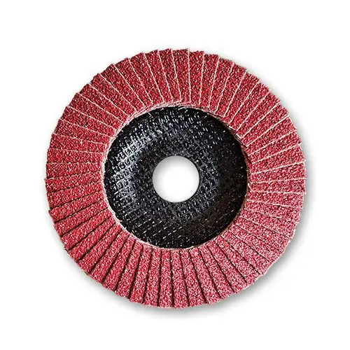 Disque à lamelles céramique rouge acier/inox Ø125 - grain 40_0