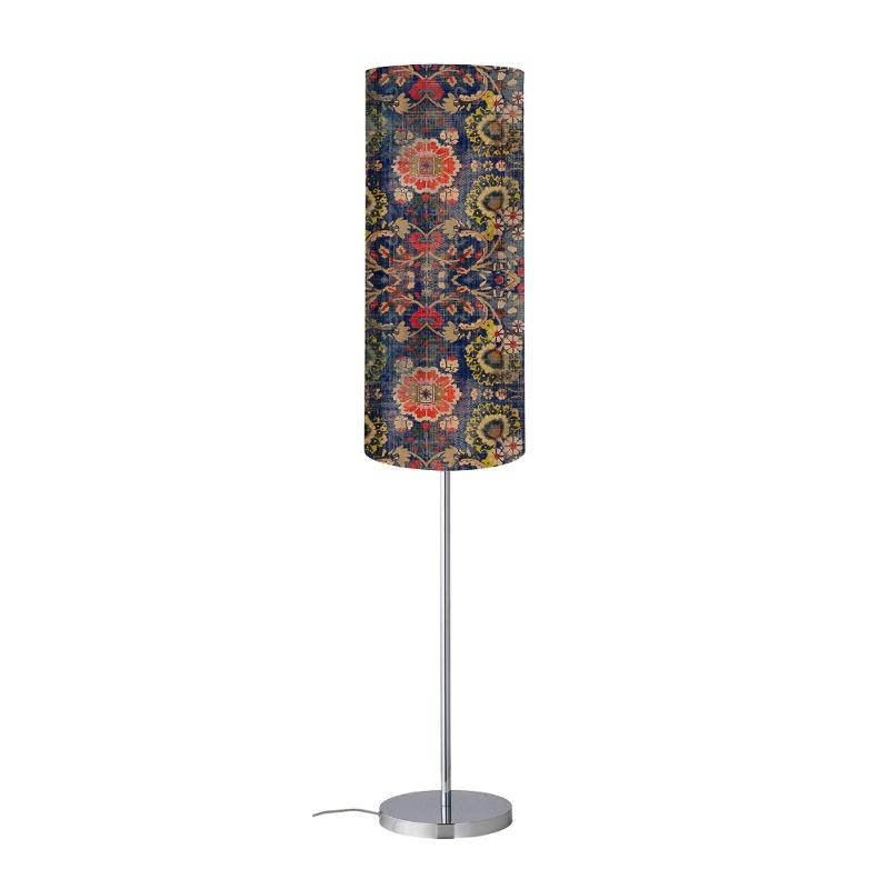 EBB & FLOW BARRE L LAMPADAIRE ABAT-JOUR BLEU PERSE