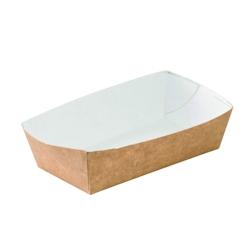 Ecolomique - 100 Pcs - Barquette en carton kraft - 350 ml, 12 x 6 cm, Hauteur: 3,7 cm - ECO210BCK350 - marron en carton NVS210BCK350_0
