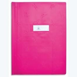 ELBA PROTÈGE-CAHIER EN PVC OPAQUE GRAIN PICTO 18/100È FORMAT 17X22 ROSE