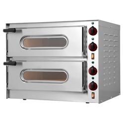 EURAST - Four à pizza électrique à 2 chambres pour 1 + 1 pizzas ø 360 - 550x430x435 mm - 3200 W 230/1V - 51G20012 - gris inox 51G20012_0