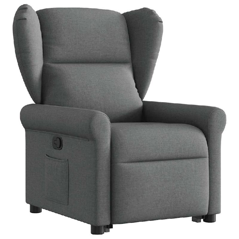 Fauteuil inclinable Gris foncé Tissu Modèle Uermelia - 8721102963575_0