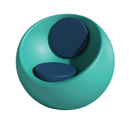 FAUTEUIL RONDO BLEU TURQU RAL 5018 ASSISE/DOSSIER BLEU COBALT RAL 5013 - MANUTAN EXPERT