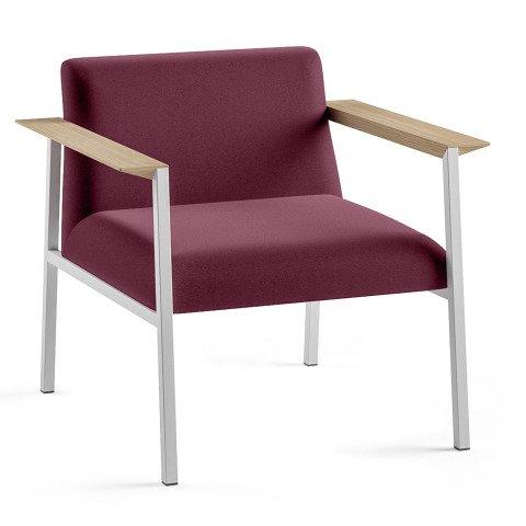 FAUTEUIL VADO BORDEAUX PIÉTEMENT BLANC