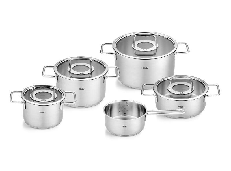 Fissler - Pure Collection - coffret de 5 pièces (casserole + couvercle en verre 16+20+24 cm, casserole 16 cm, casserole + couvercle en verre 20 cm) -_0