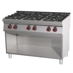 Fourneau gaz 6 feux avec soubassement 120  C7FOG6F120S Casselin - C7FOG6F120S_0