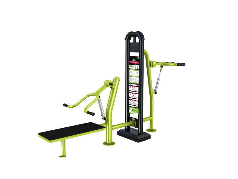 Chest press - Hack squat - Agrès de musculation extérieur avec vérin hydraulique Freetness - Gamme Piston_0