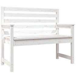 Banc public Helloshop26 - meuble de patio d'extérieur en bois massif de pin blanc 109 x 48 x 91,5 cm - 02_0011648_0